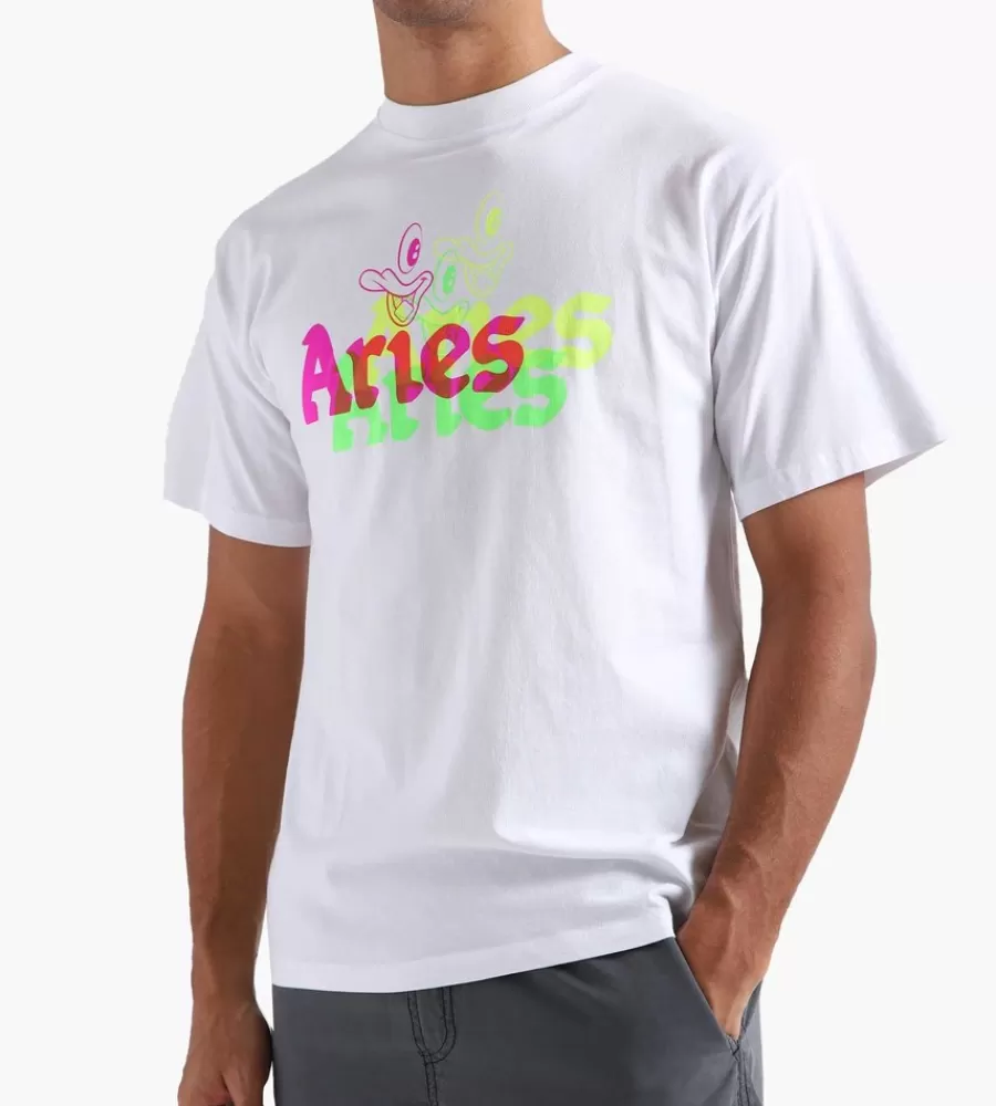 Tops^ARIES Trippy Aye Duck Tee White