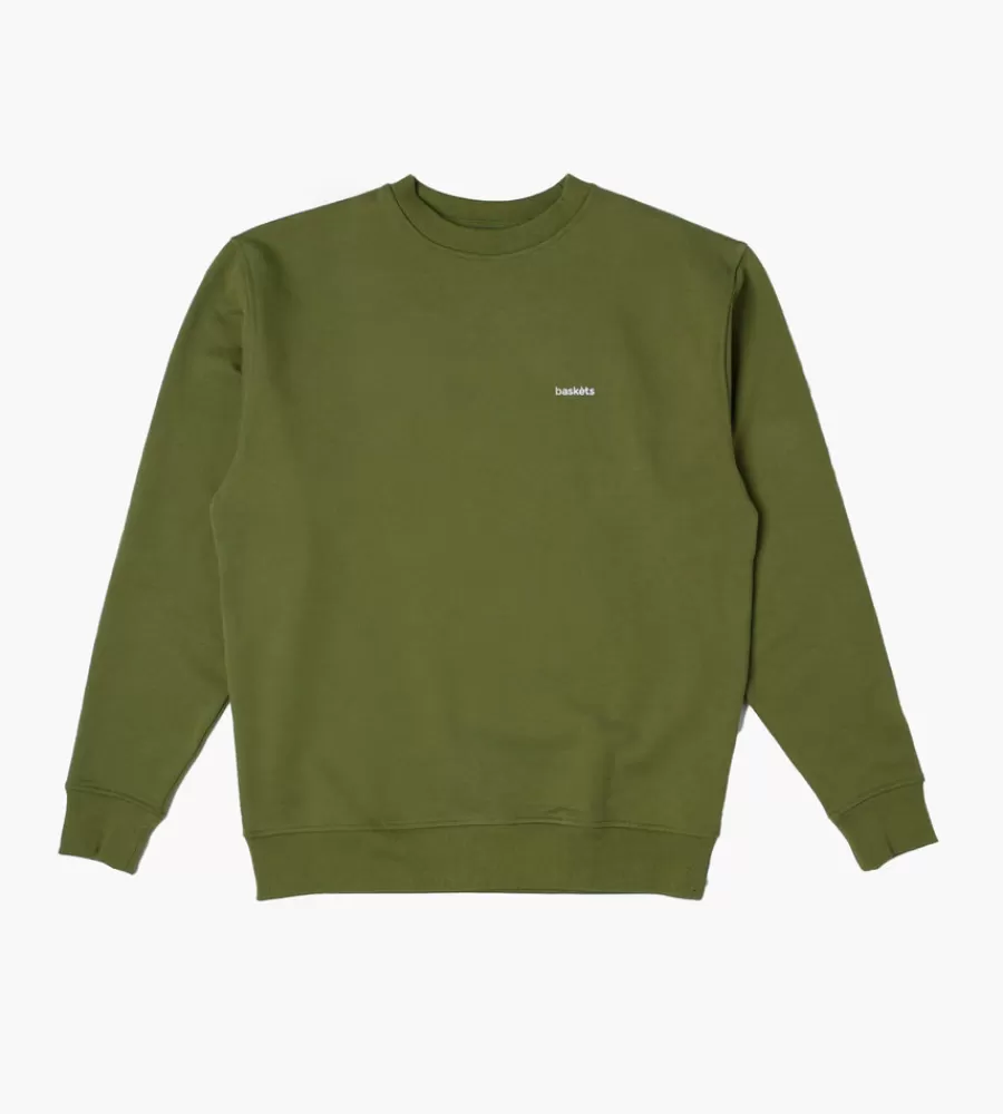 Tops^BASKÈTS Baskets Essential Crewneck Green Moss