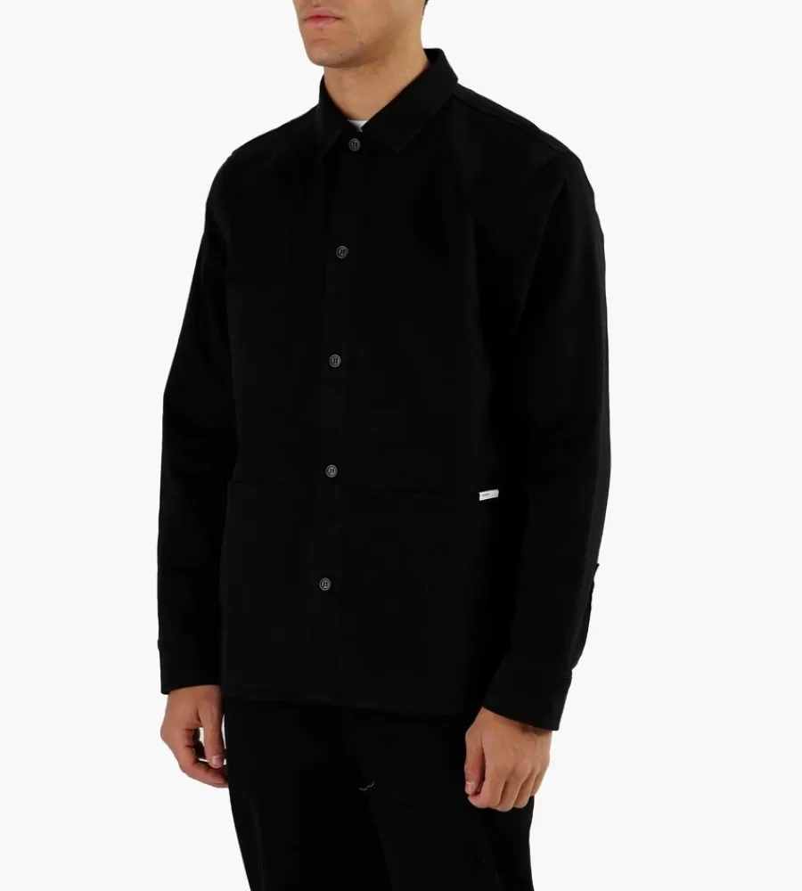 Tops^BASKÈTS Baskets Heavy Cotton Overshirt Black