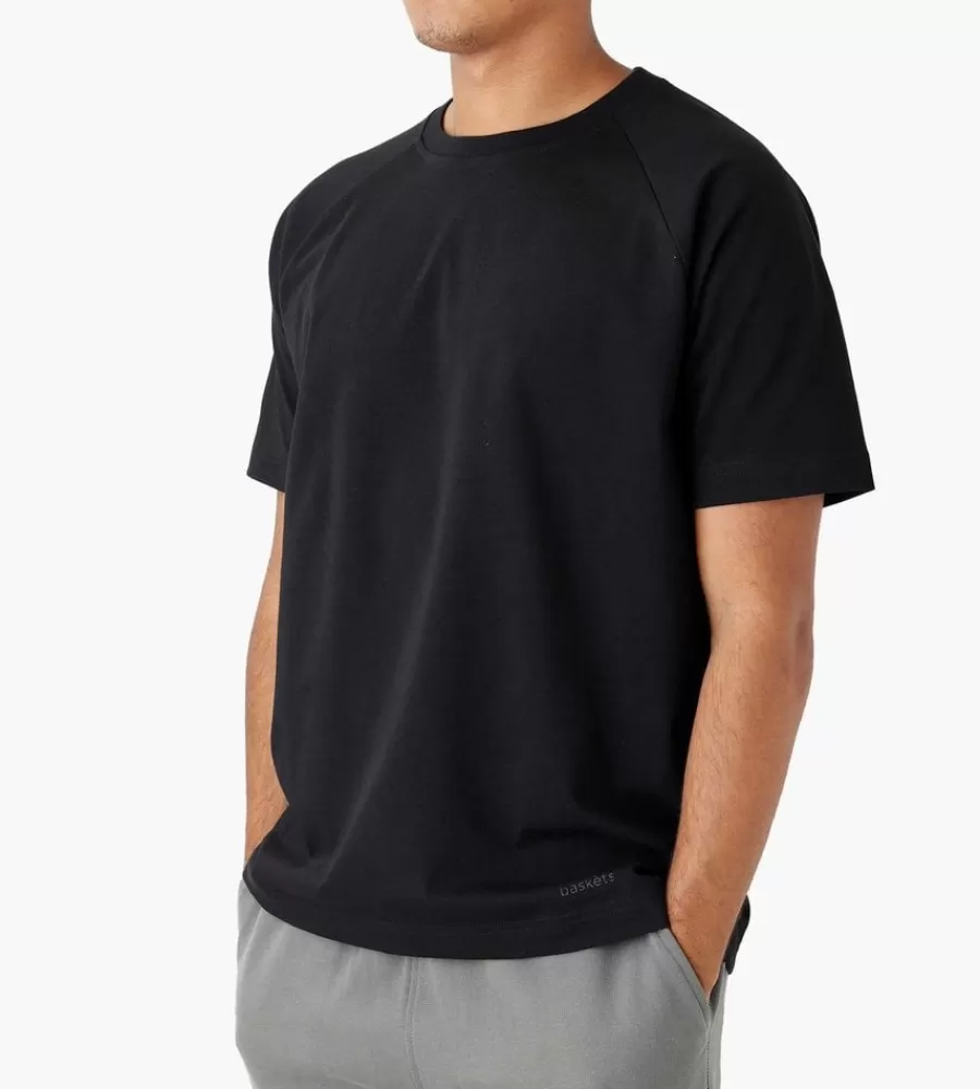 Tops^BASKÈTS Baskets Heavy Raglan Tee Black