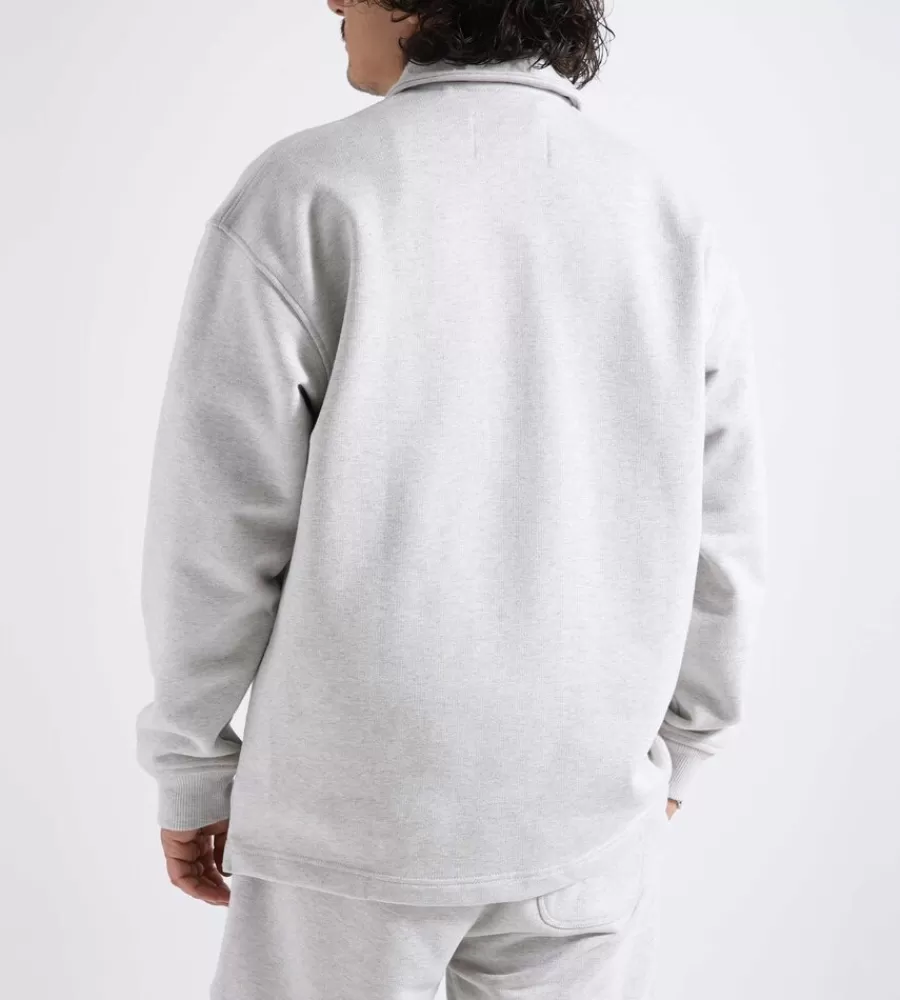 Tops^BASKÈTS Baskets Modern Half-Zip Polo Ash Grey