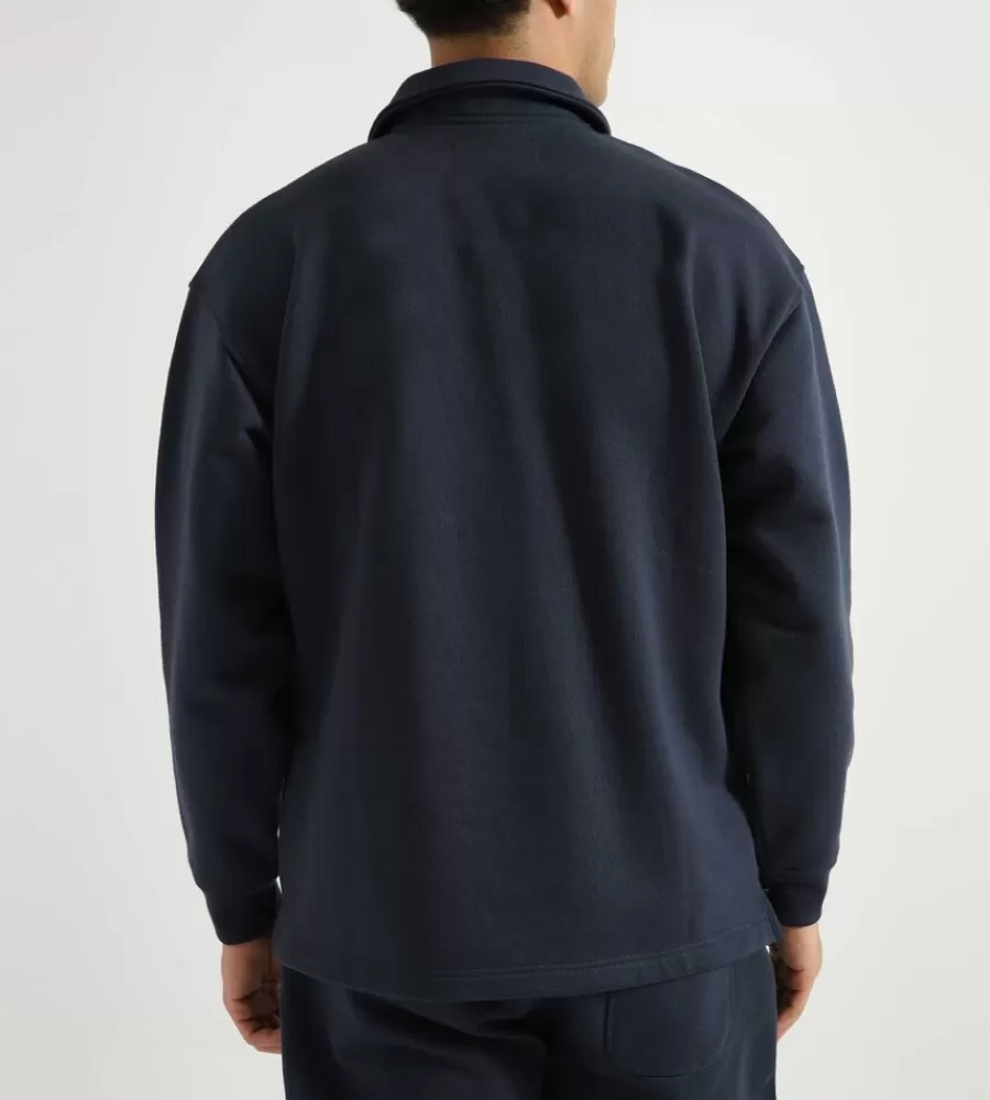 Tops^BASKÈTS Baskets Modern Half-Zip Polo Navy