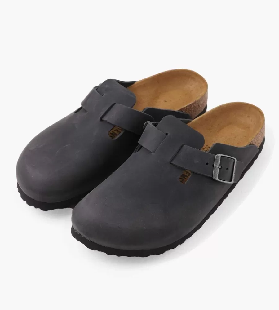 Sneakers^BIRKENSTOCK Boston Leoi Black Narrow