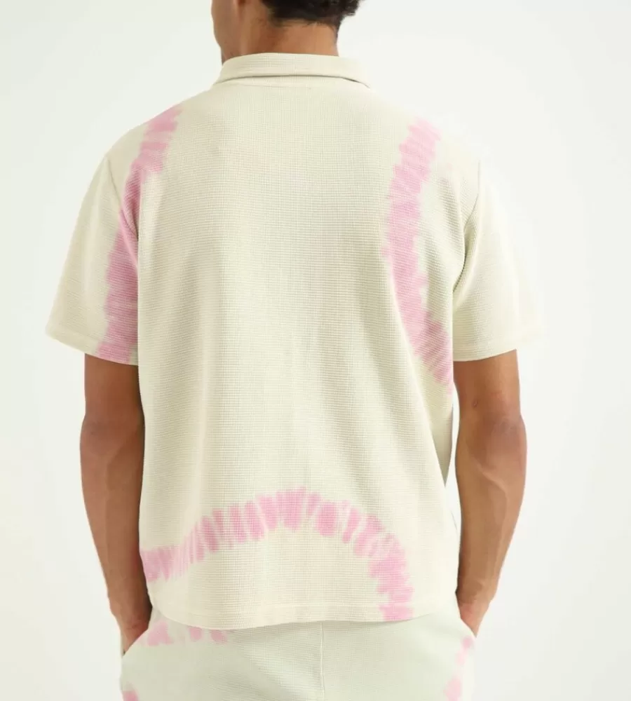 Tops^BISOUS SKATEBOARDS Tie & Dye T-Shirt Cream