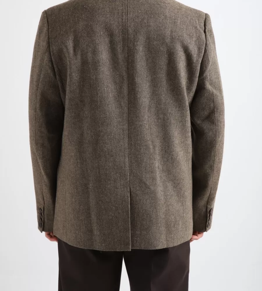 Jassen^BRAM's FRUIT Double Breasted Suit Jacket Brown