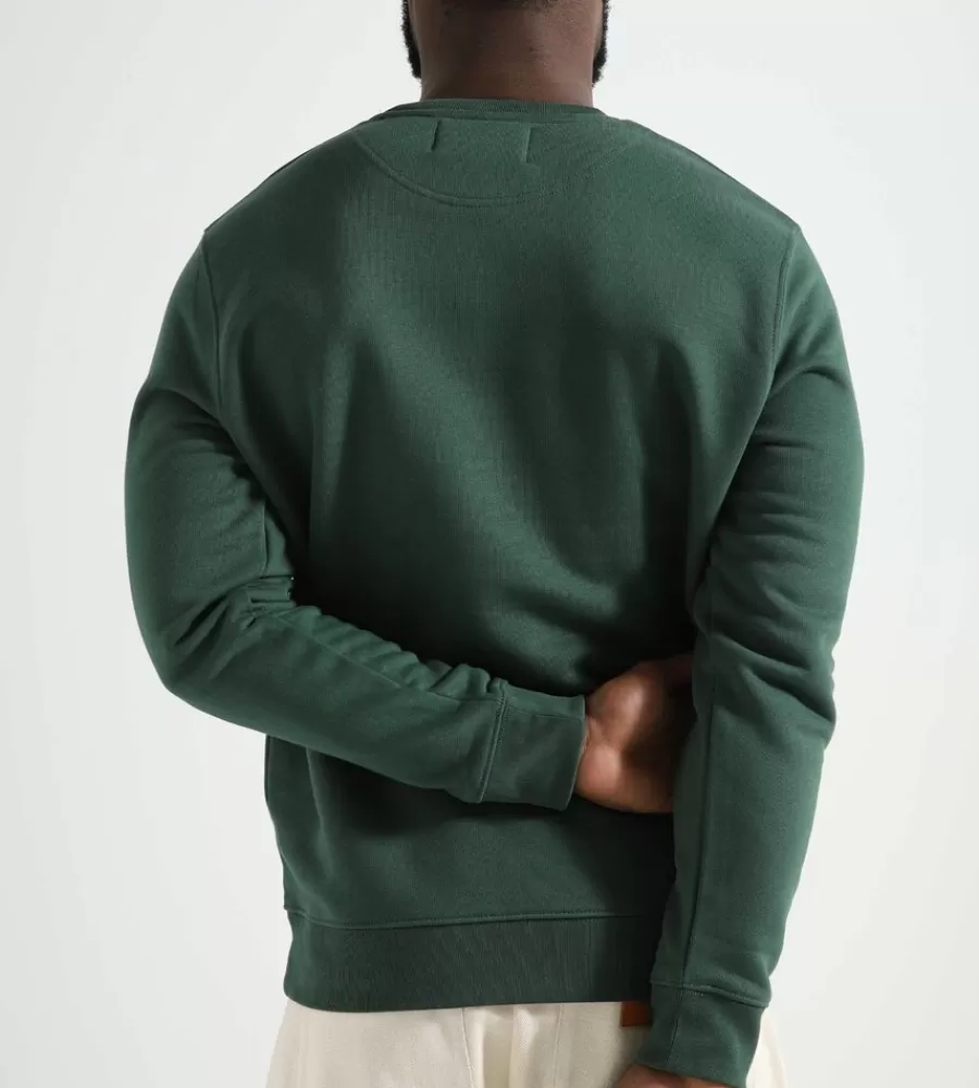 Tops^CAFÉ-MOUNTAIN Cafe-Mountain College Crewneck Cedar Green