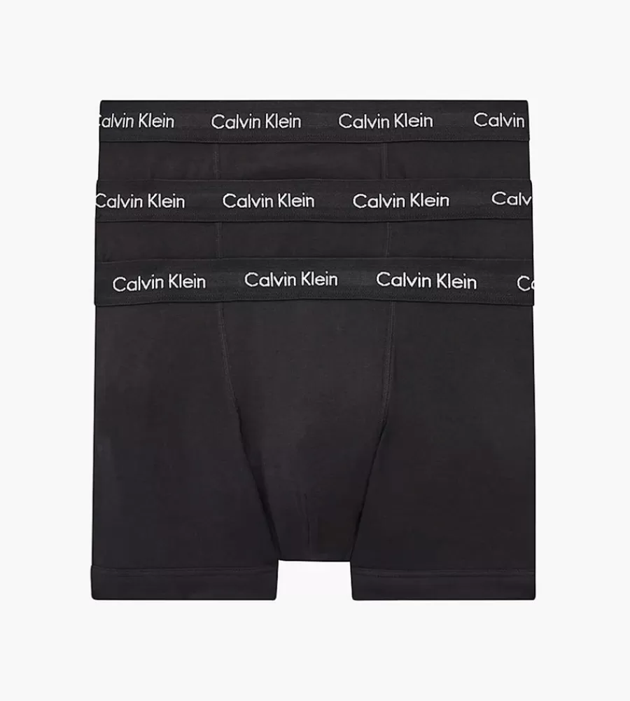 Ondergoed^CALVIN KLEIN Trunk 3Pk Black W. Black Wb