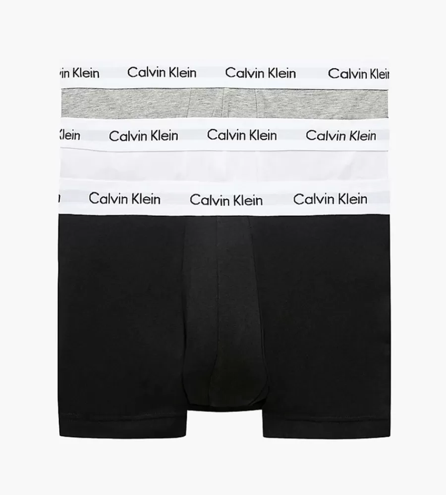 Ondergoed^CALVIN KLEIN Trunk 3Pk Black White Grey Heather