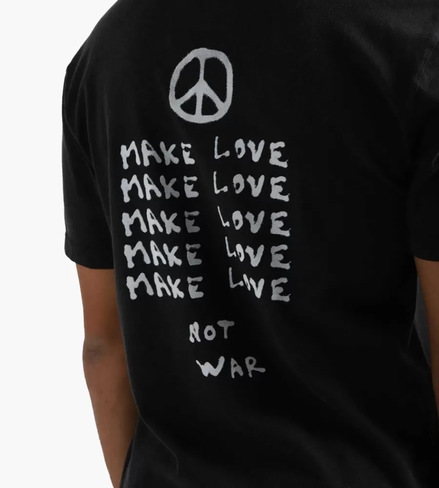 Tops^CARNE BOLLENTE Make Love Not War T-Shirt Washed Black