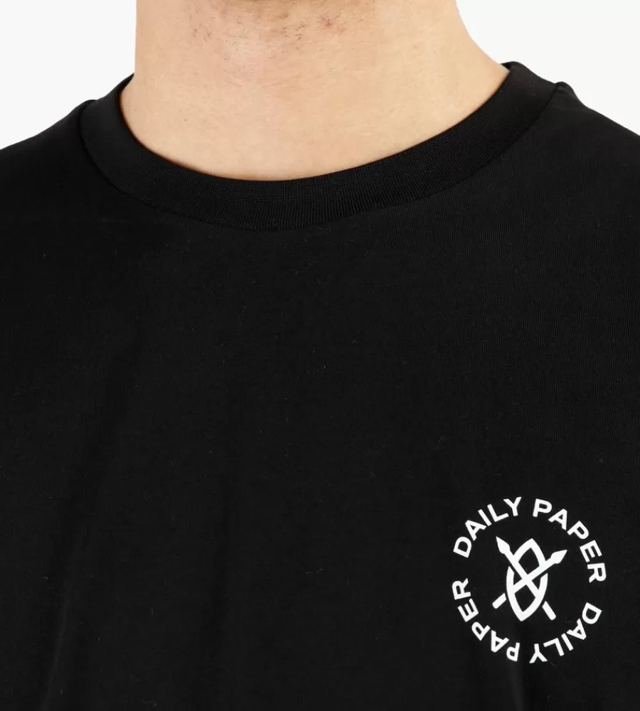 Tops^DAILY PAPER Circle Tee Black