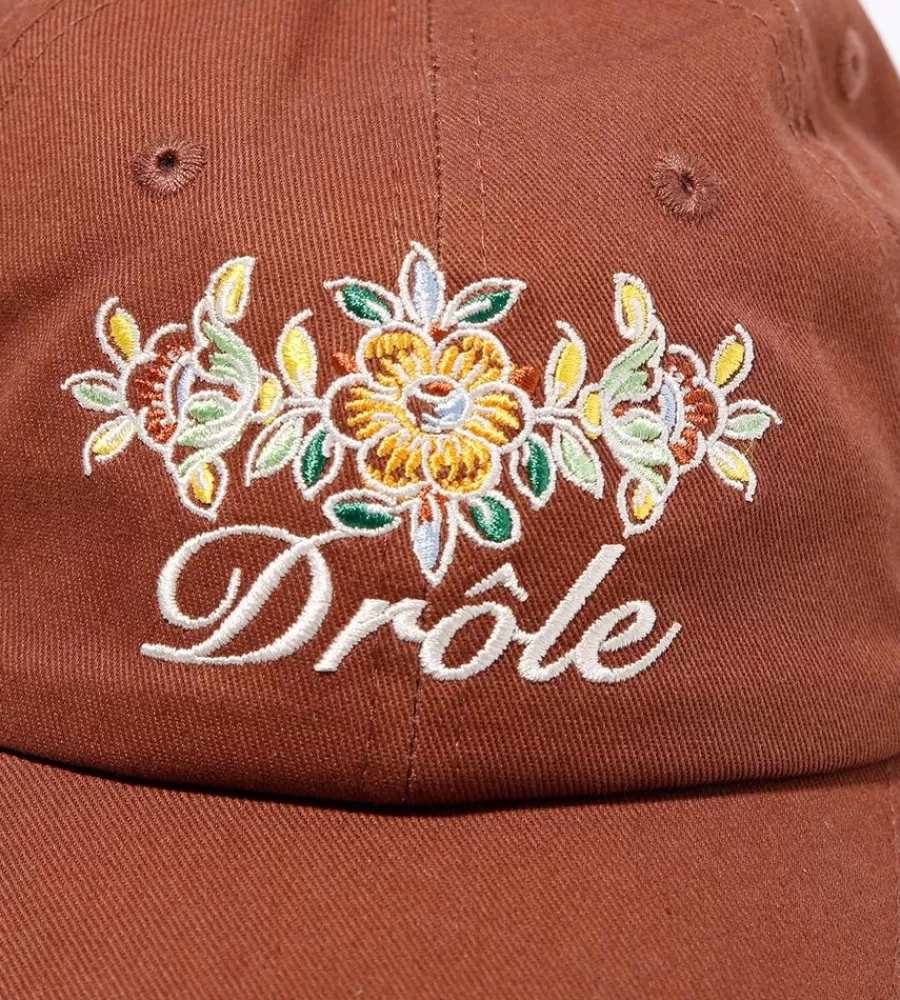 Petten & Mutsen^DRÔLE DE MONSIEUR Drole De Monsieur La Casquette Drule Fleurie Brown