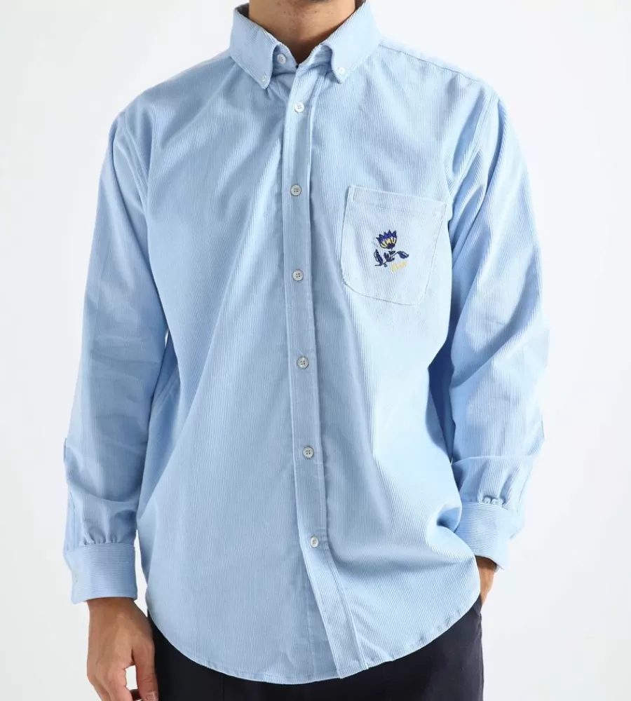 Tops^DRÔLE DE MONSIEUR Drole De Monsieur La Chemise Velours Cutele Light Blue