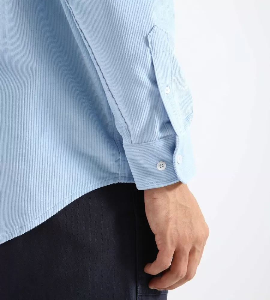 Tops^DRÔLE DE MONSIEUR Drole De Monsieur La Chemise Velours Cutele Light Blue