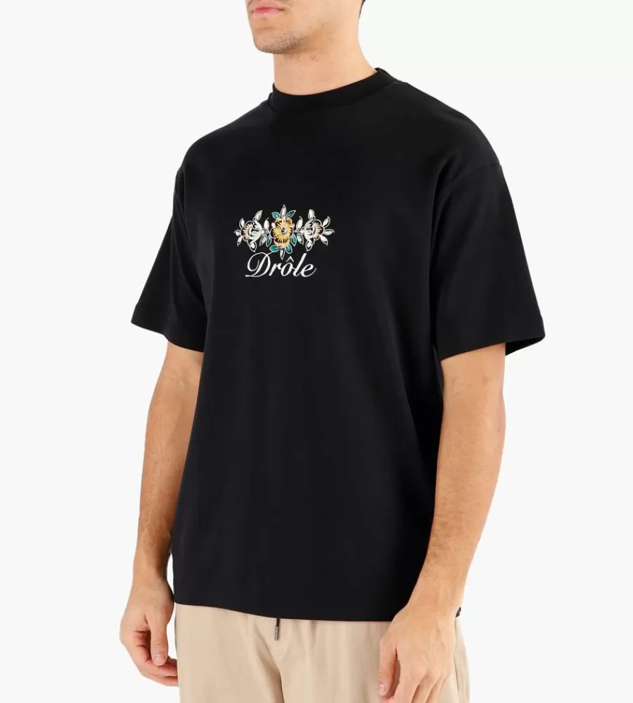 Tops^DRÔLE DE MONSIEUR Drole Monsieur Le T-Shirt Drole Fleuri Black