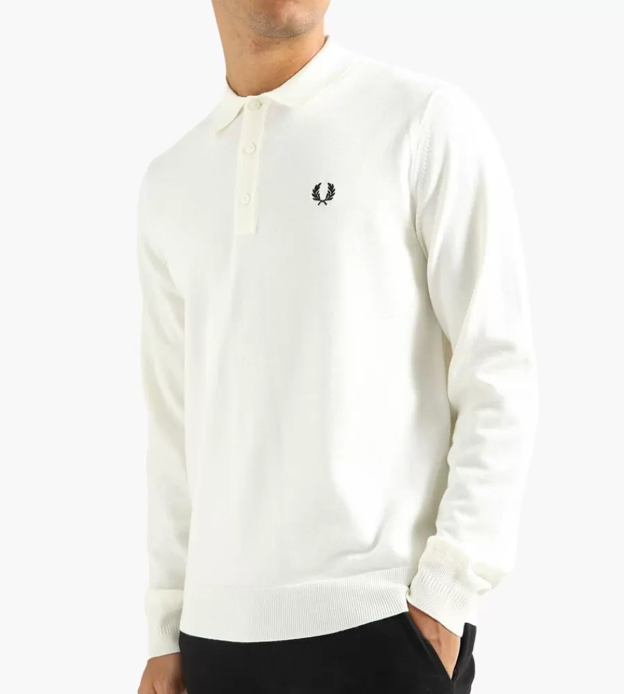 Tops^FRED PERRY Classic Knitted Shirt Snow White