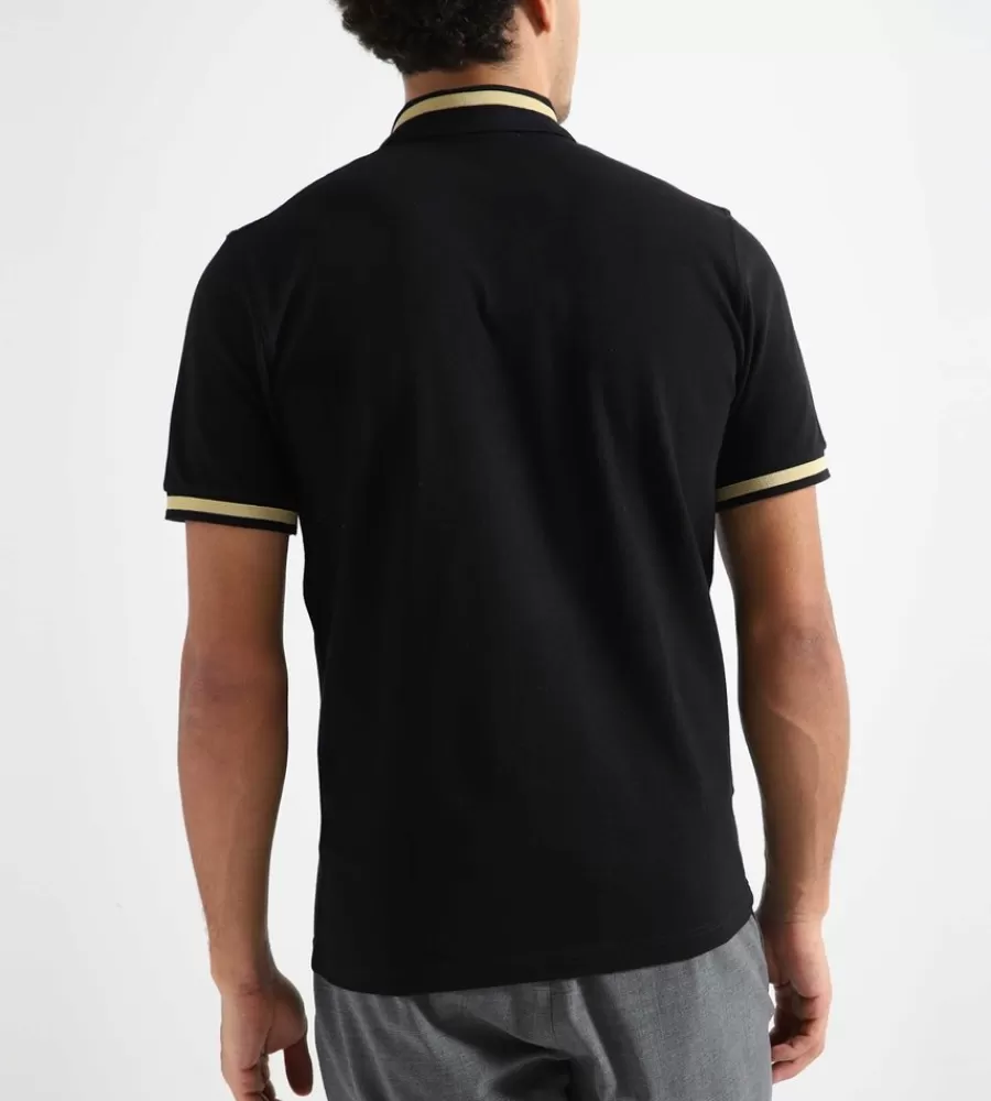 Tops^FRED PERRY Single Tipped Shirt Black Champagne