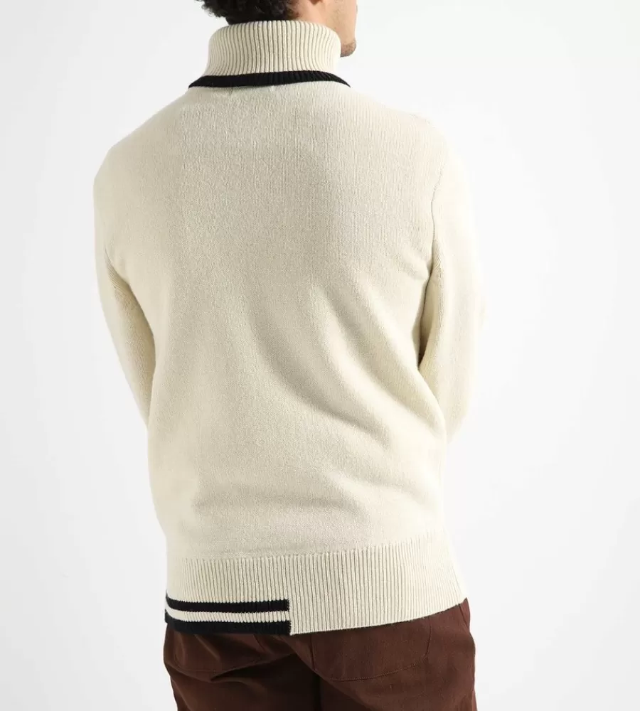 Tops^FRED PERRY Tipped Roll Neck Jumper Oatmeal