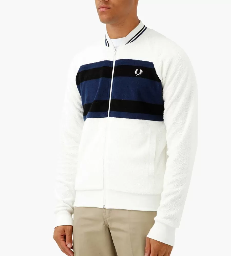 Jassen^FRED PERRY Towelling Bomber Jacket Snow White