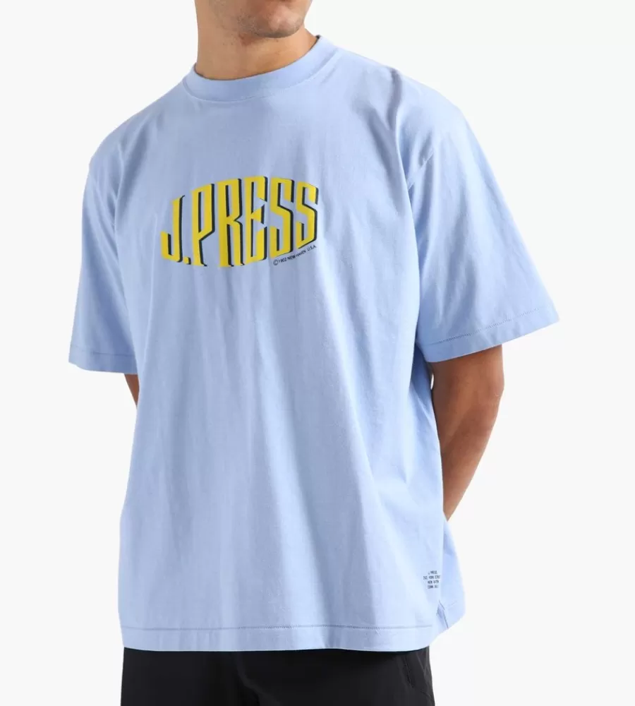 Tops^J.PRESS Logo-T Shirt Sax Blue