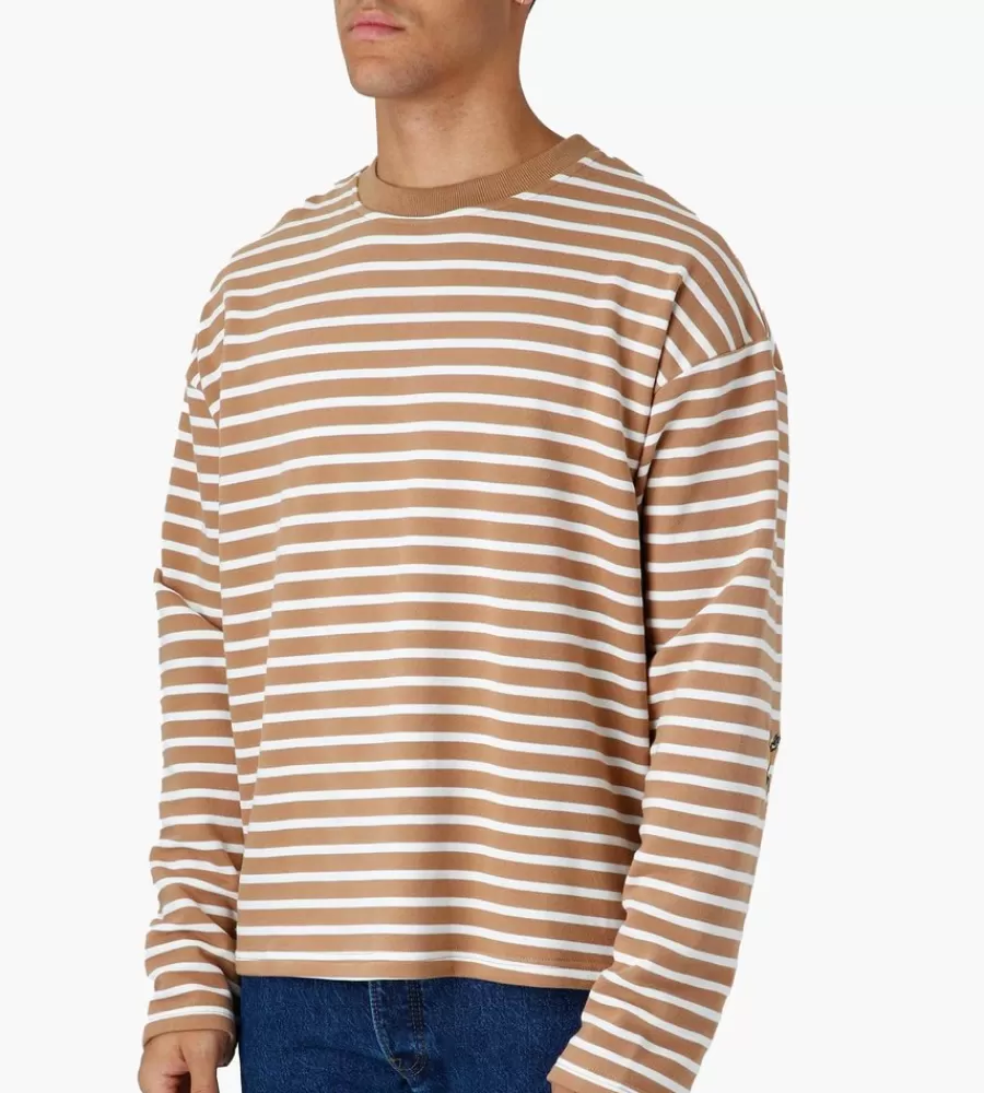 Tops^BRAM's FRUIT Khaki Lemon Striped Sweat