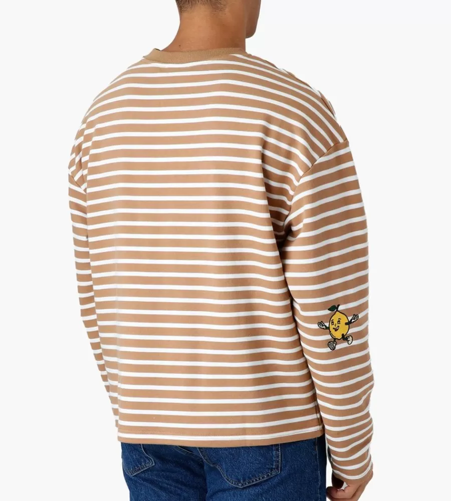 Tops^BRAM's FRUIT Khaki Lemon Striped Sweat