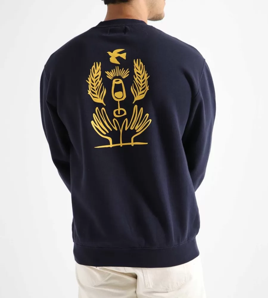 Tops^LIBERTINE-LIBERTINE Society Peace Sweatshirts Dark Navy