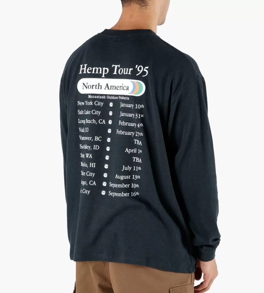 Tops^MANASTASH Hemp Longsleeve Tee Hemp Tour Black