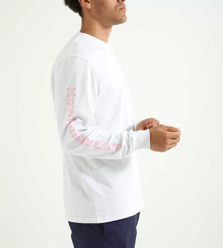 Tops^NEW AMSTERDAM SURF ASSOCIATION New Amsterdam Logo Longsleeve White