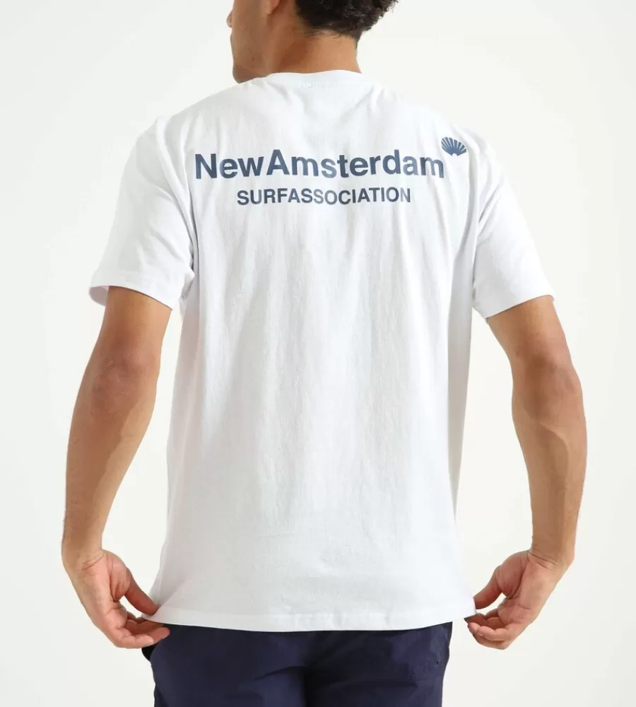 Tops^NEW AMSTERDAM SURF ASSOCIATION New Amsterdam Logo Tee White