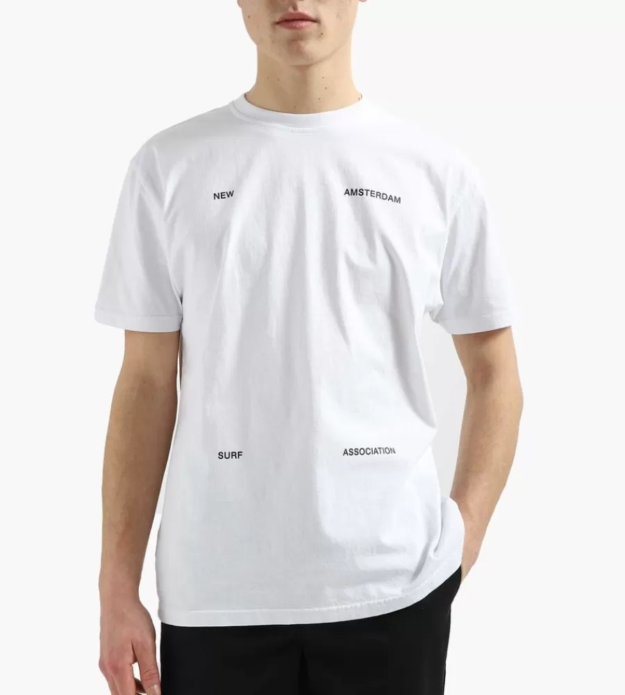 Tops^NEW AMSTERDAM SURF ASSOCIATION Explain Tee White