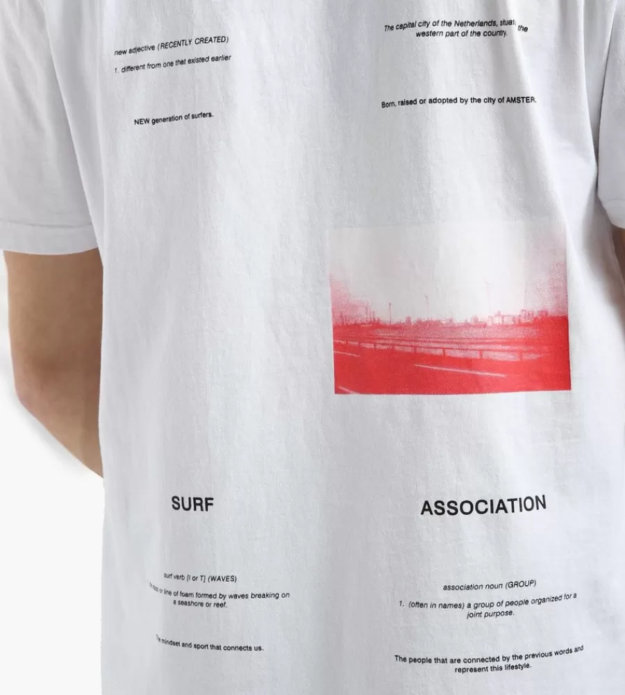 Tops^NEW AMSTERDAM SURF ASSOCIATION Explain Tee White