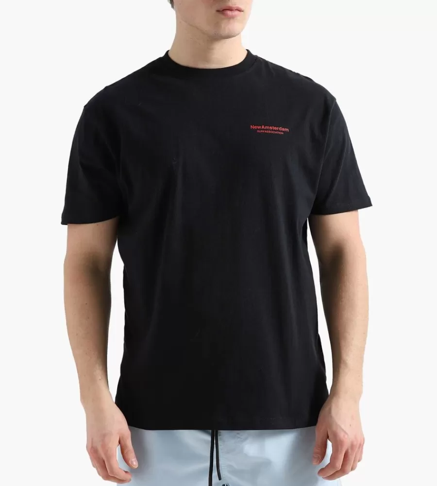 Tops^NEW AMSTERDAM SURF ASSOCIATION Flood Tee Black