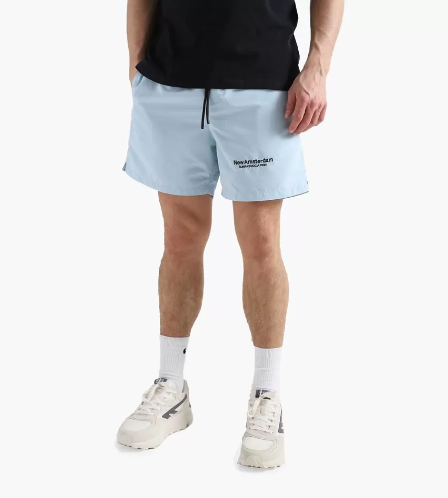 Broeken En Jeans^NEW AMSTERDAM SURF ASSOCIATION Logo Board Short Baby Blue