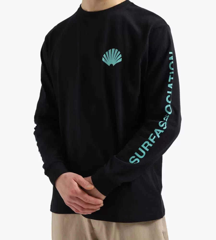 Tops^NEW AMSTERDAM SURF ASSOCIATION Logo Longsleeve Black