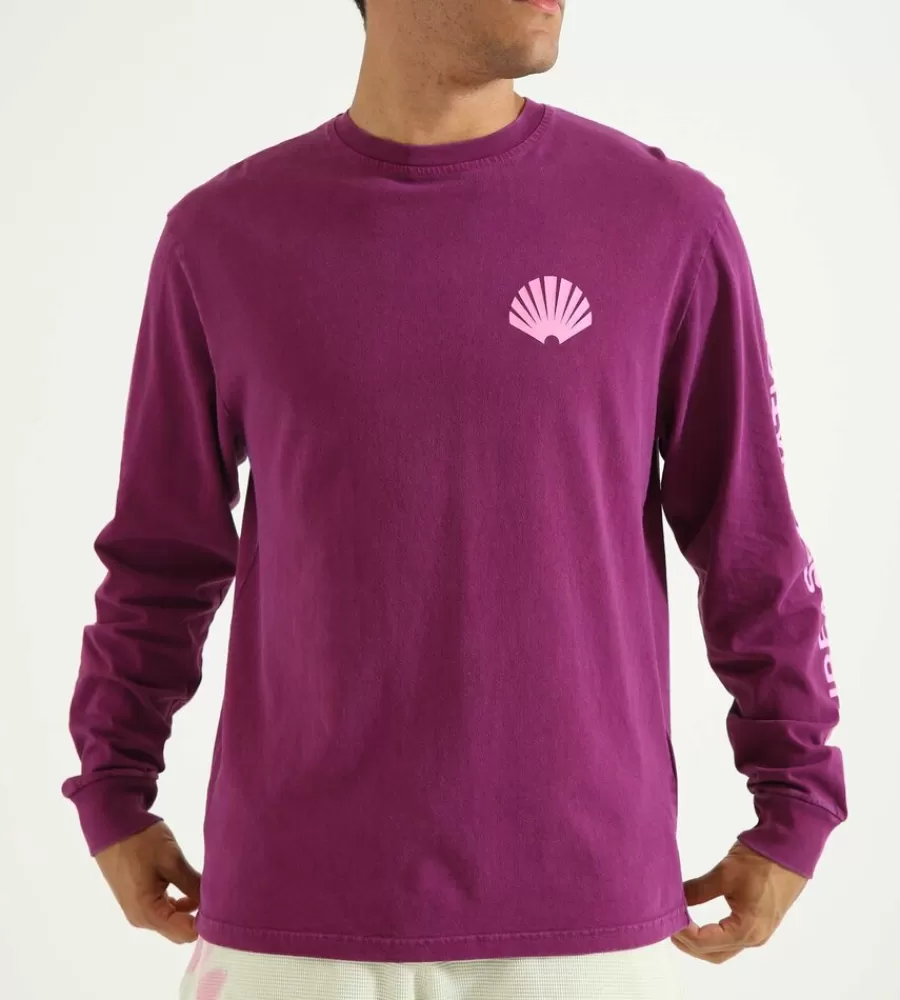 Tops^NEW AMSTERDAM SURF ASSOCIATION Logo Longsleeve Purple