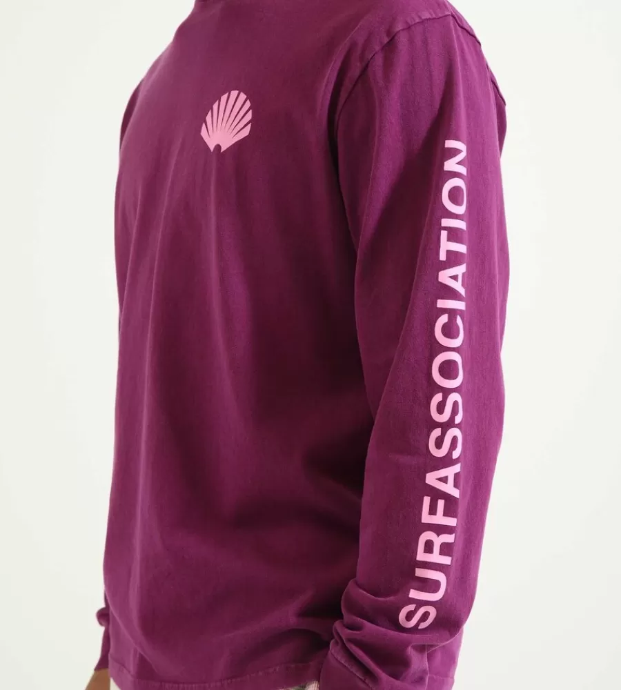 Tops^NEW AMSTERDAM SURF ASSOCIATION Logo Longsleeve Purple