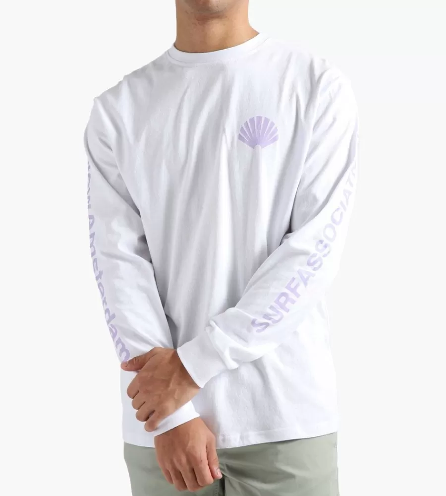 Tops^NEW AMSTERDAM SURF ASSOCIATION Logo Longsleeve White