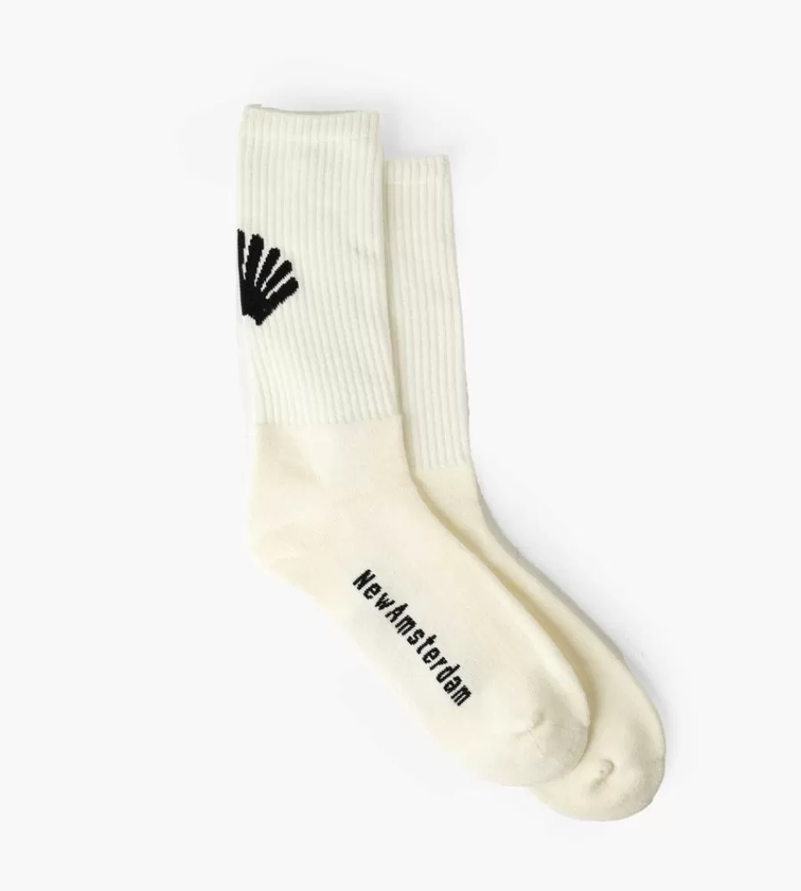 Sokken^NEW AMSTERDAM SURF ASSOCIATION Logo Sock Bone