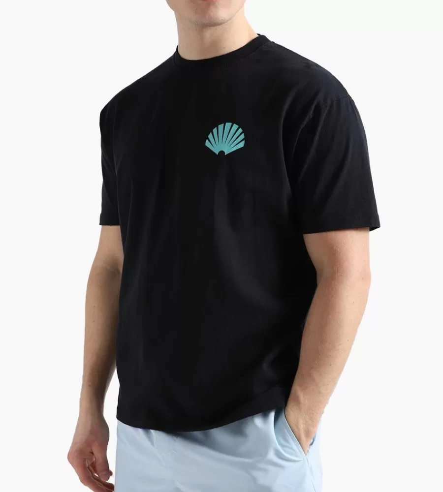 Tops^NEW AMSTERDAM SURF ASSOCIATION Logo Tee Black Pool