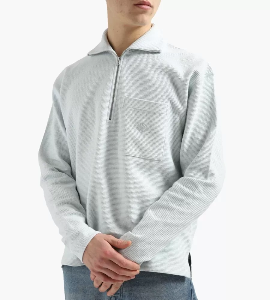 Tops^NEW AMSTERDAM SURF ASSOCIATION Tide Half Zip Light Blue