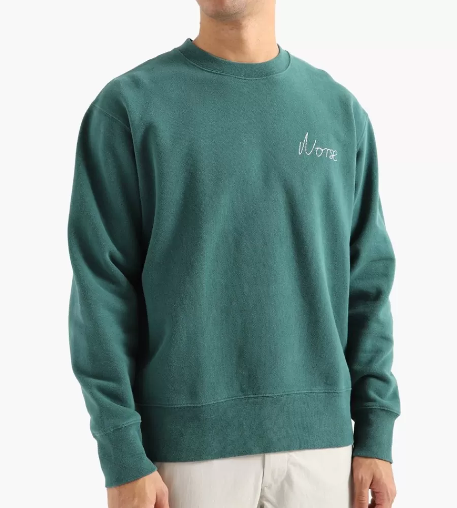 Tops^NORSE PROJECTS Arne Chain Stitch Logo Sweater Dartmouth Green