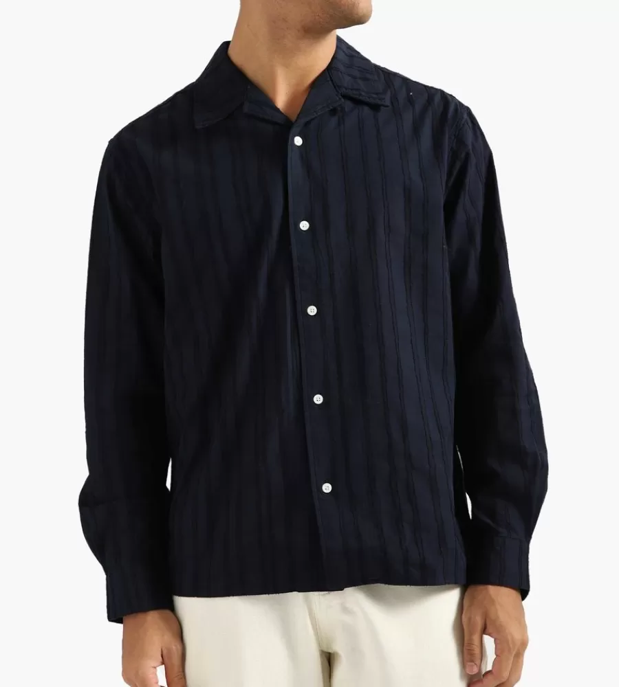 Tops^NORSE PROJECTS Carsten Stripe Shirt Dark Navy