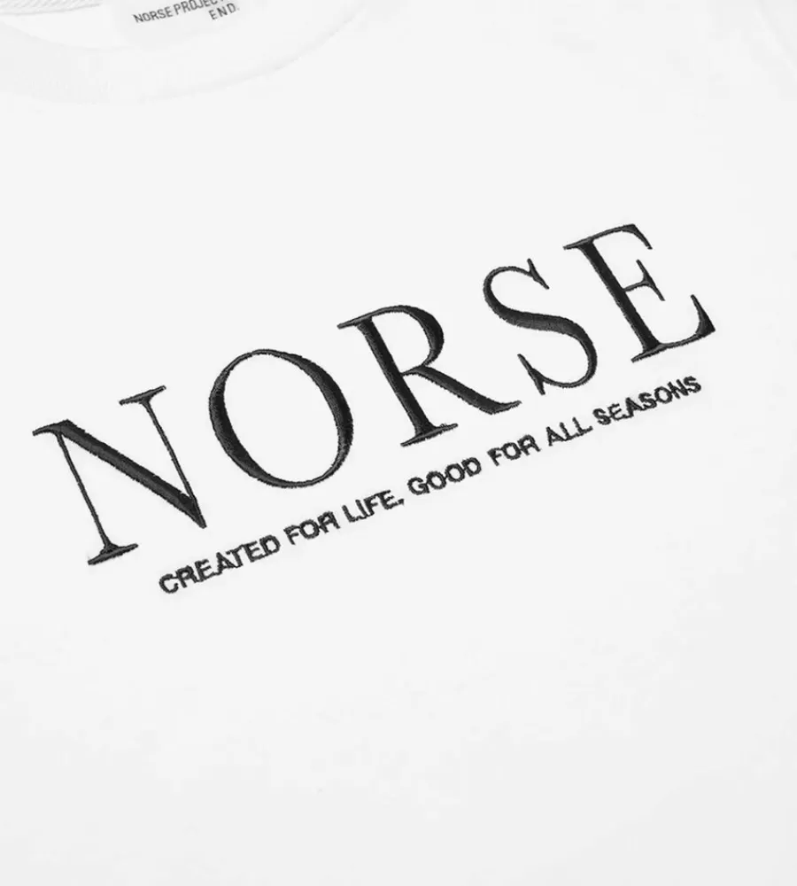 Tops^NORSE PROJECTS Niels Serif Logo White