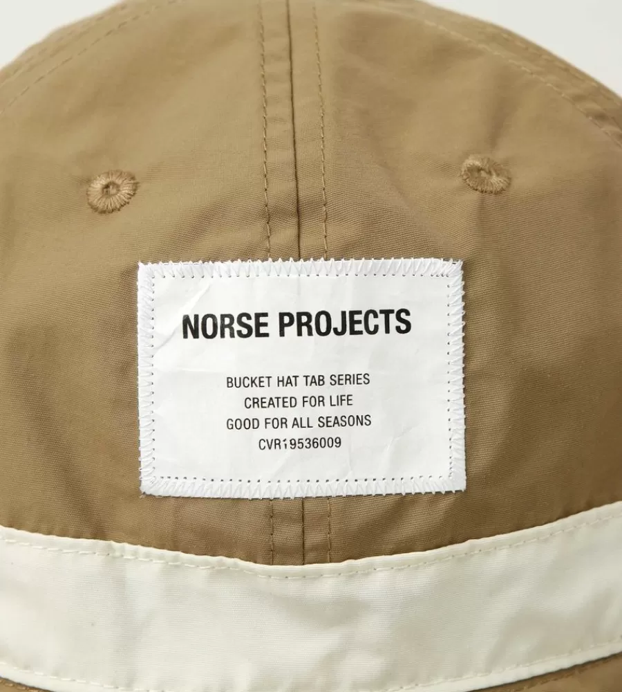 Petten & Mutsen^NORSE PROJECTS Tab Series Nylon Bucket Hat Utility Khaki