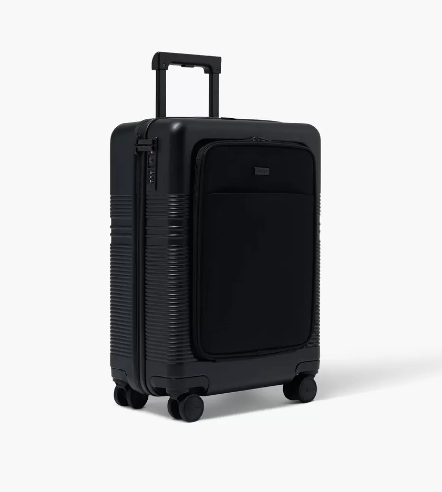 Tassen^NORTVI Midnight Black Front Pocket 39L Suitcase