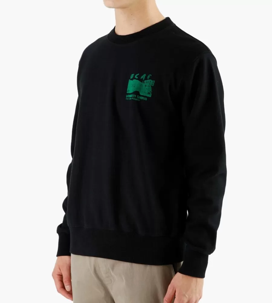 Tops^OLAF Campus Crewneck Black