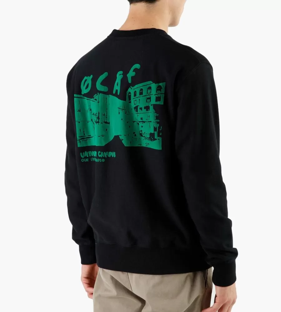 Tops^OLAF Campus Crewneck Black