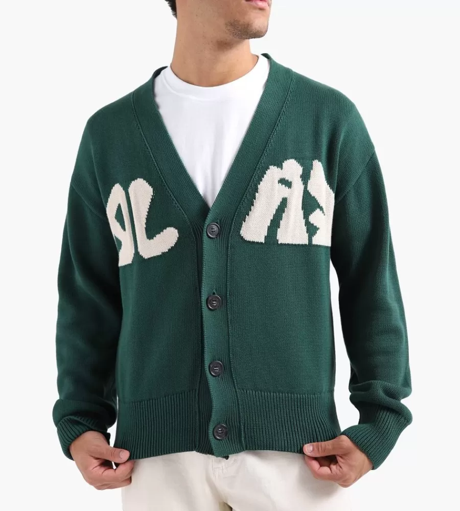 Tops^OLAF Cardigan Dark Forest Green