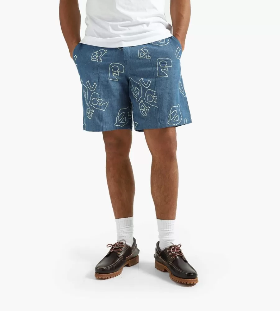 Broeken En Jeans^OLAF Denim Aop Shorts Light Denim