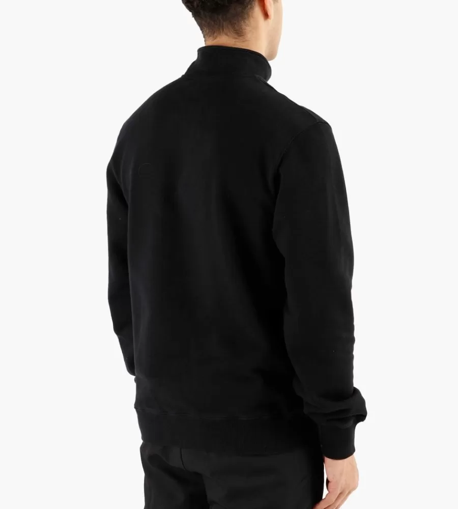 Tops^OLAF Italic Zip Mock Black